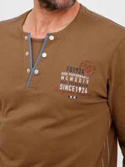 FQ1924 Herren Henleyshirt - FQRolf in braun