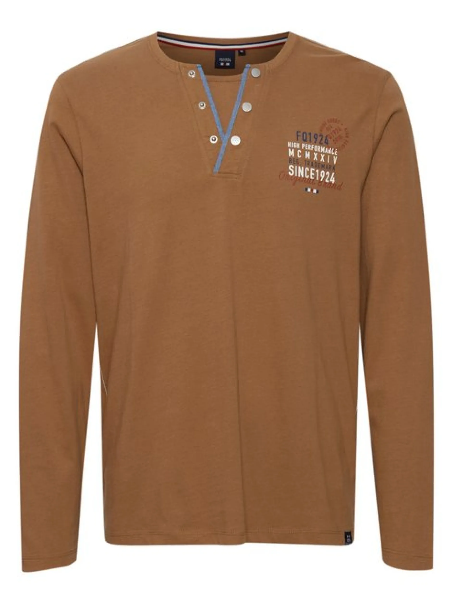 FQ1924 Herren Henleyshirt - FQRolf in braun