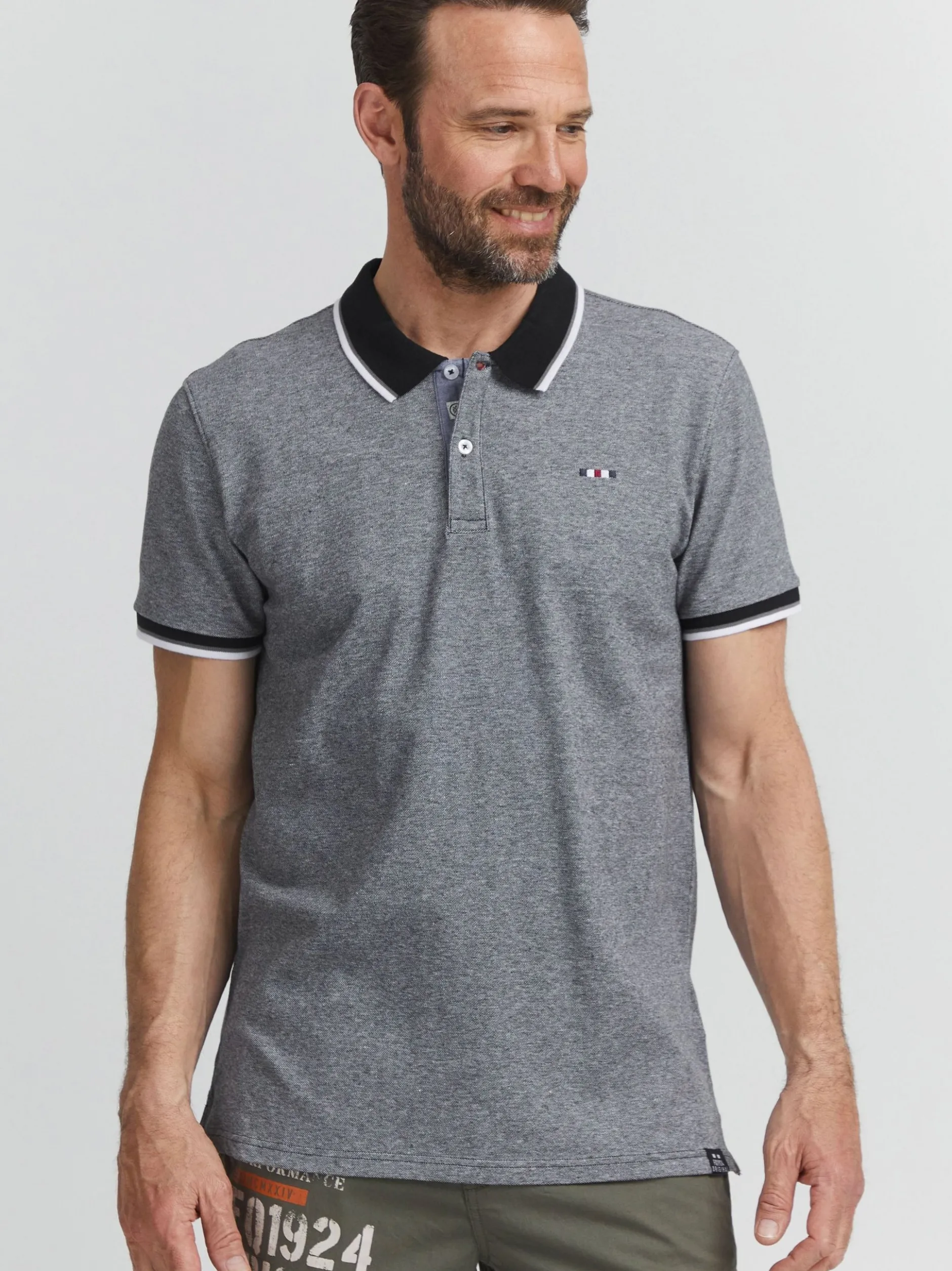 FQ1924 Herren Poloshirt - FQEvander in schwarz