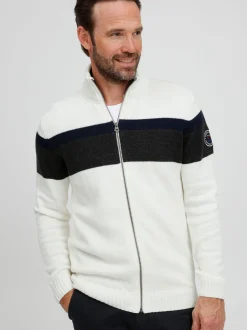 FQ1924 Herren Strickjacke - FQEdvard in weiß