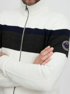 FQ1924 Herren Strickjacke - FQEdvard in weiß