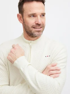 FQ1924 Herren Strickjacke - FQKyle in weiß