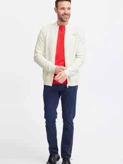 FQ1924 Herren Strickjacke - FQKyle in weiß