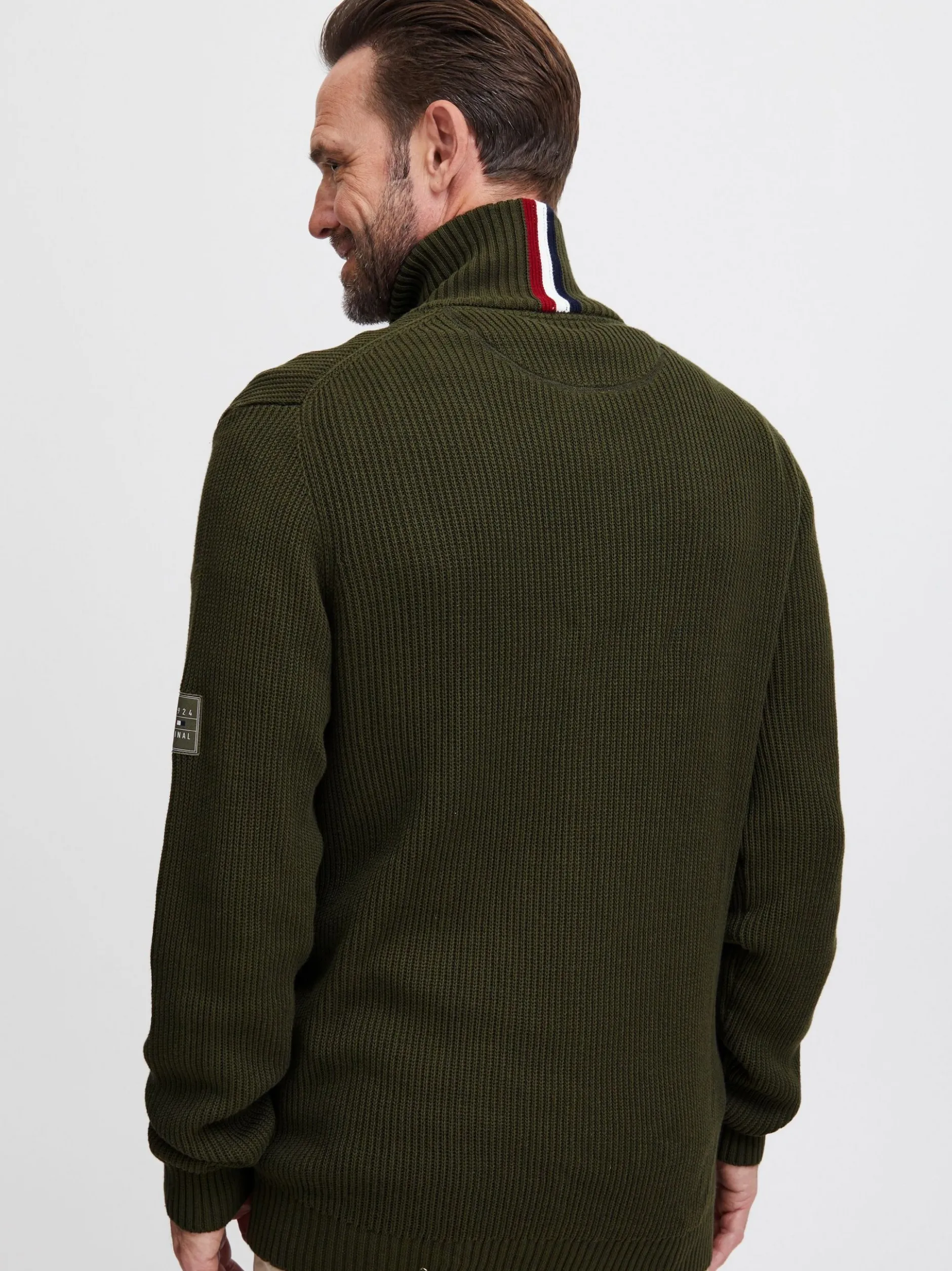 FQ1924 Herren Strickjacke - FQKyle in grün