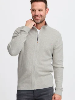 FQ1924 Herren Strickjacke - FQKyle in grau