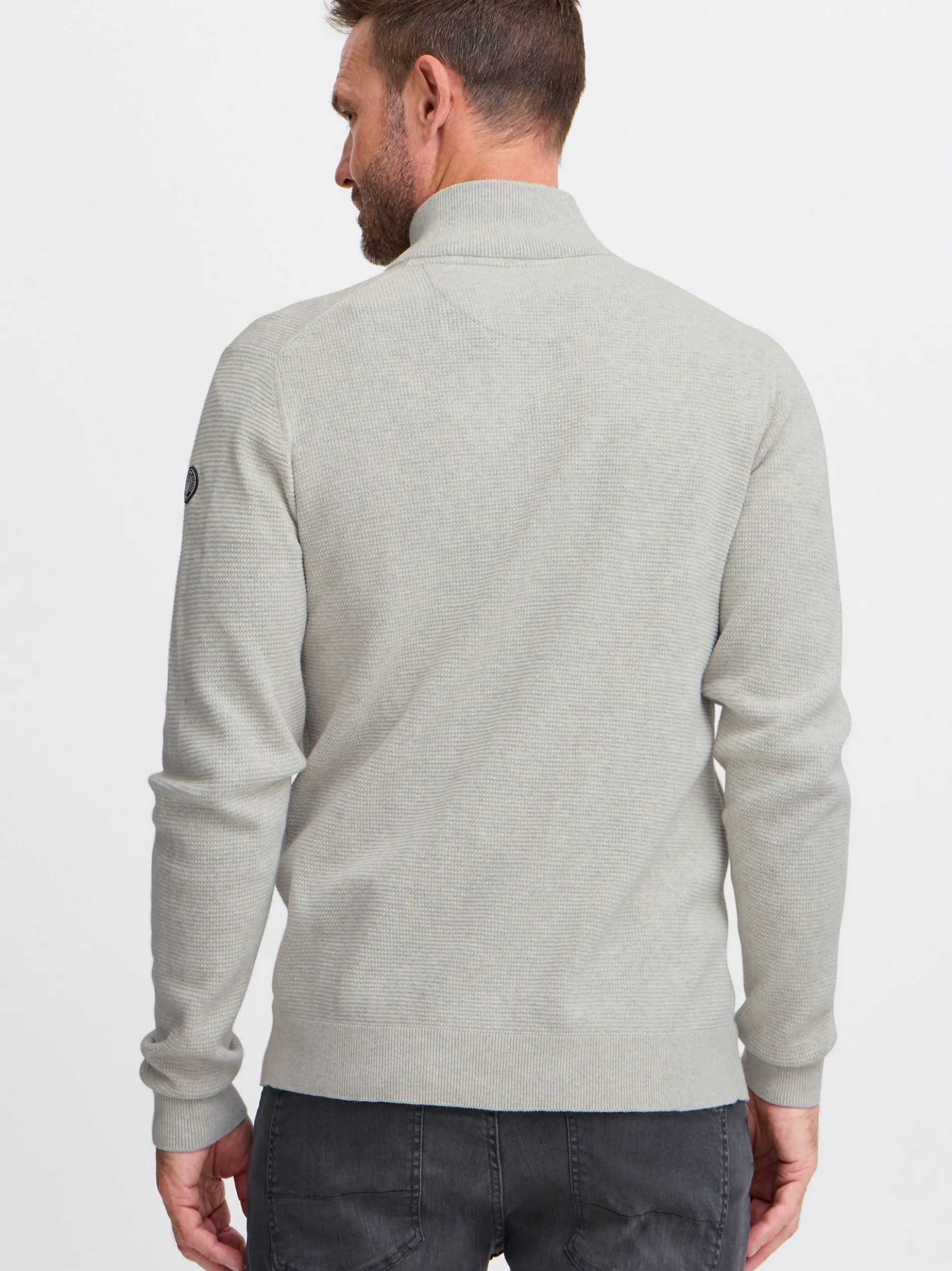 FQ1924 Herren Strickjacke - FQKyle in grau