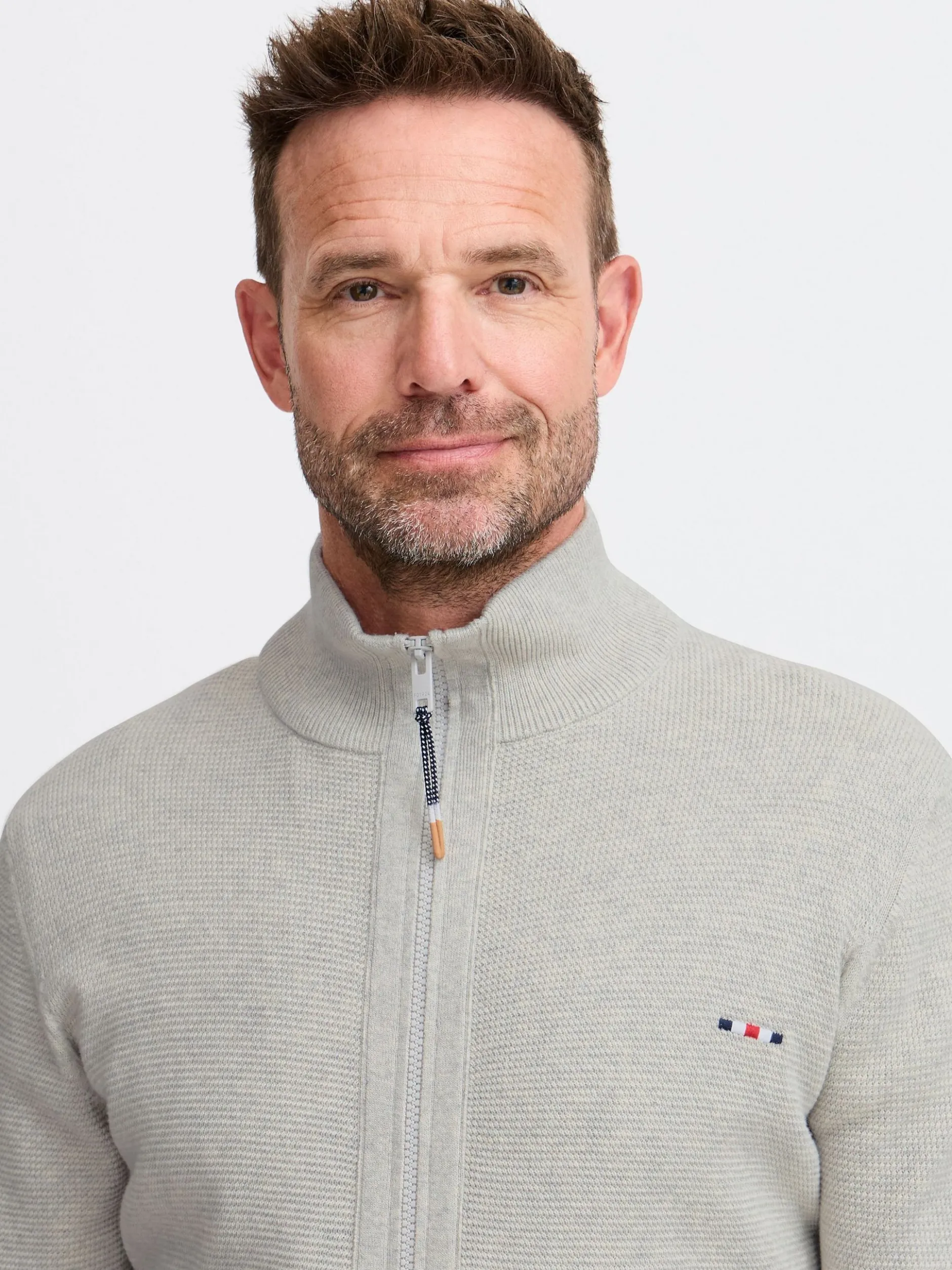 FQ1924 Herren Strickjacke - FQKyle in grau