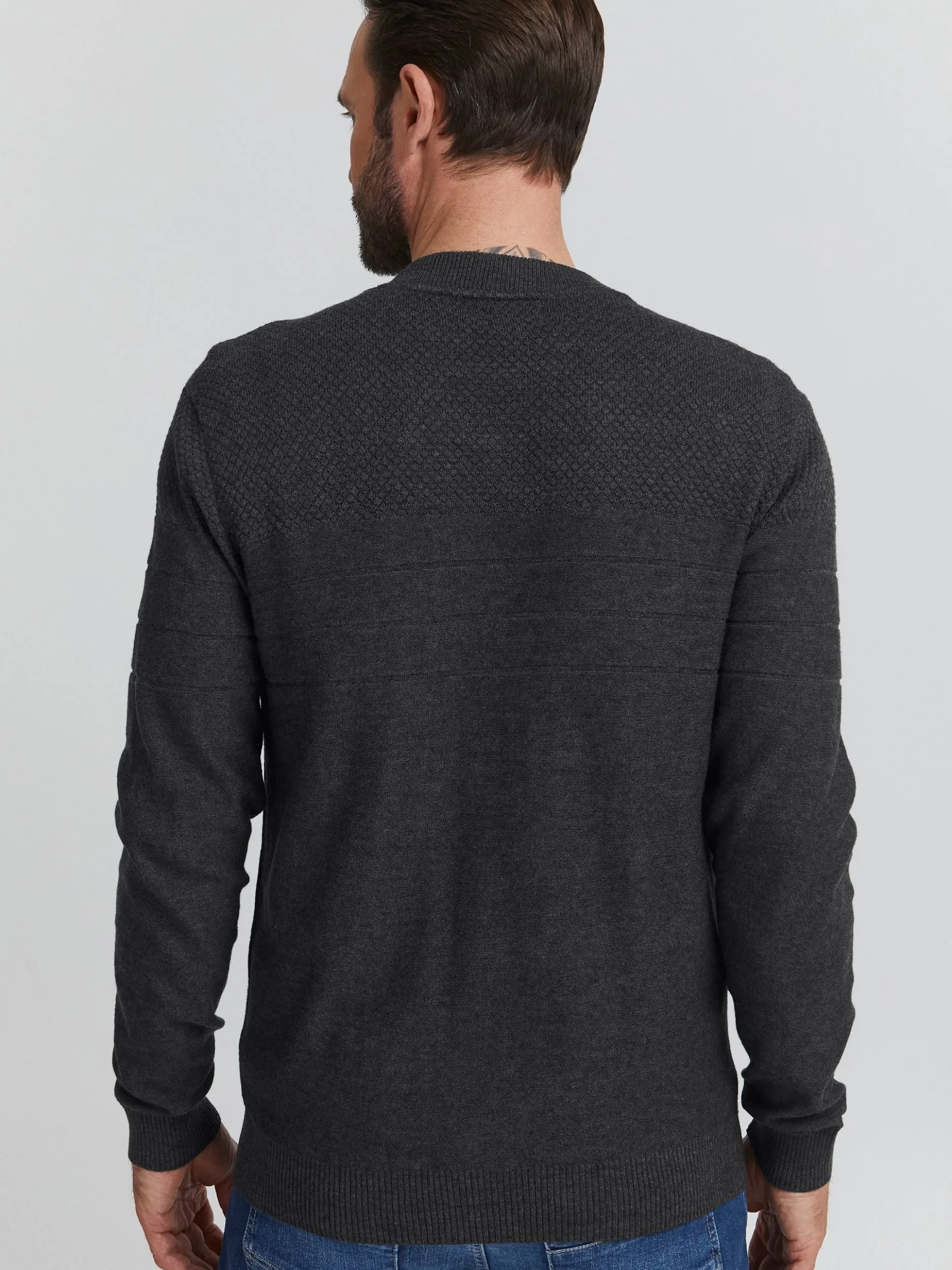 FQ1924 Herren Strickjacke - FQSabato in anthrazit