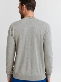 FQ1924 Herren Strickpullover - FQFynjard in grau