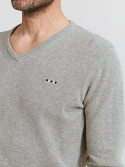 FQ1924 Herren Strickpullover - FQFynjard in grau