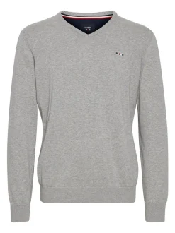 FQ1924 Herren Strickpullover - FQFynjard in grau