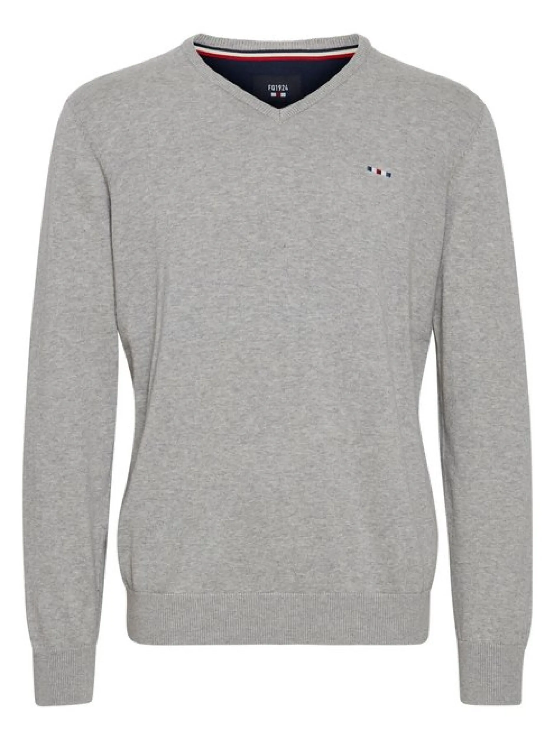 FQ1924 Herren Strickpullover - FQFynjard in grau