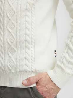 FQ1924 Herren Strickpullover - FQKyle in weiß