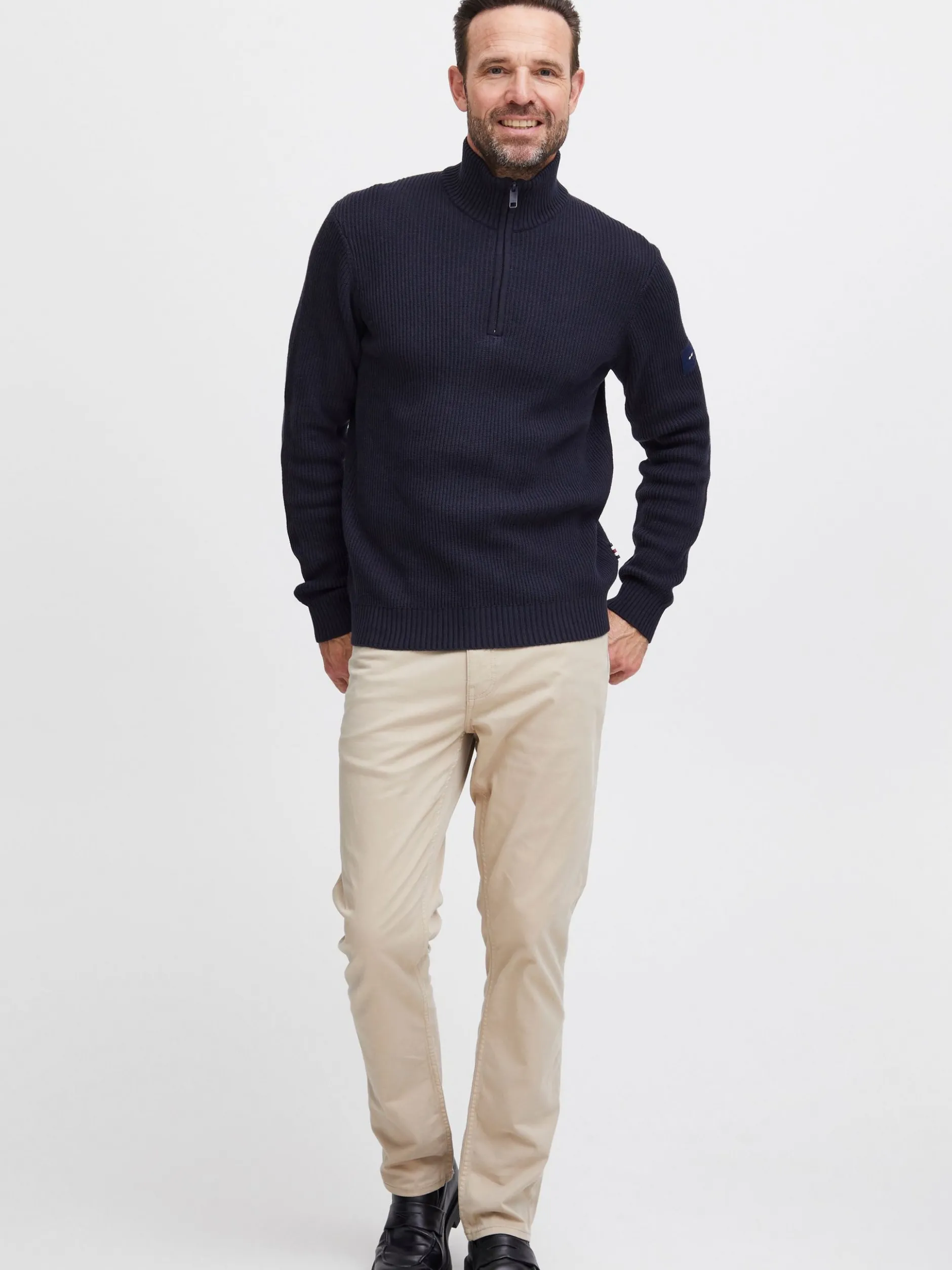 FQ1924 Herren Strickpullover - FQKyle in blau