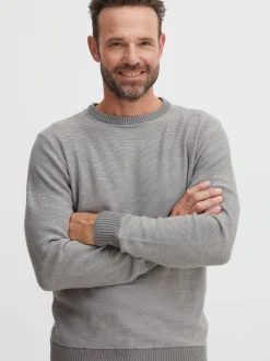 FQ1924 Herren Strickpullover - FQLeon in grau