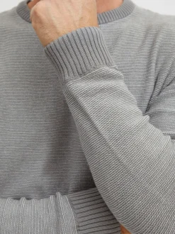 FQ1924 Herren Strickpullover - FQLeon in grau