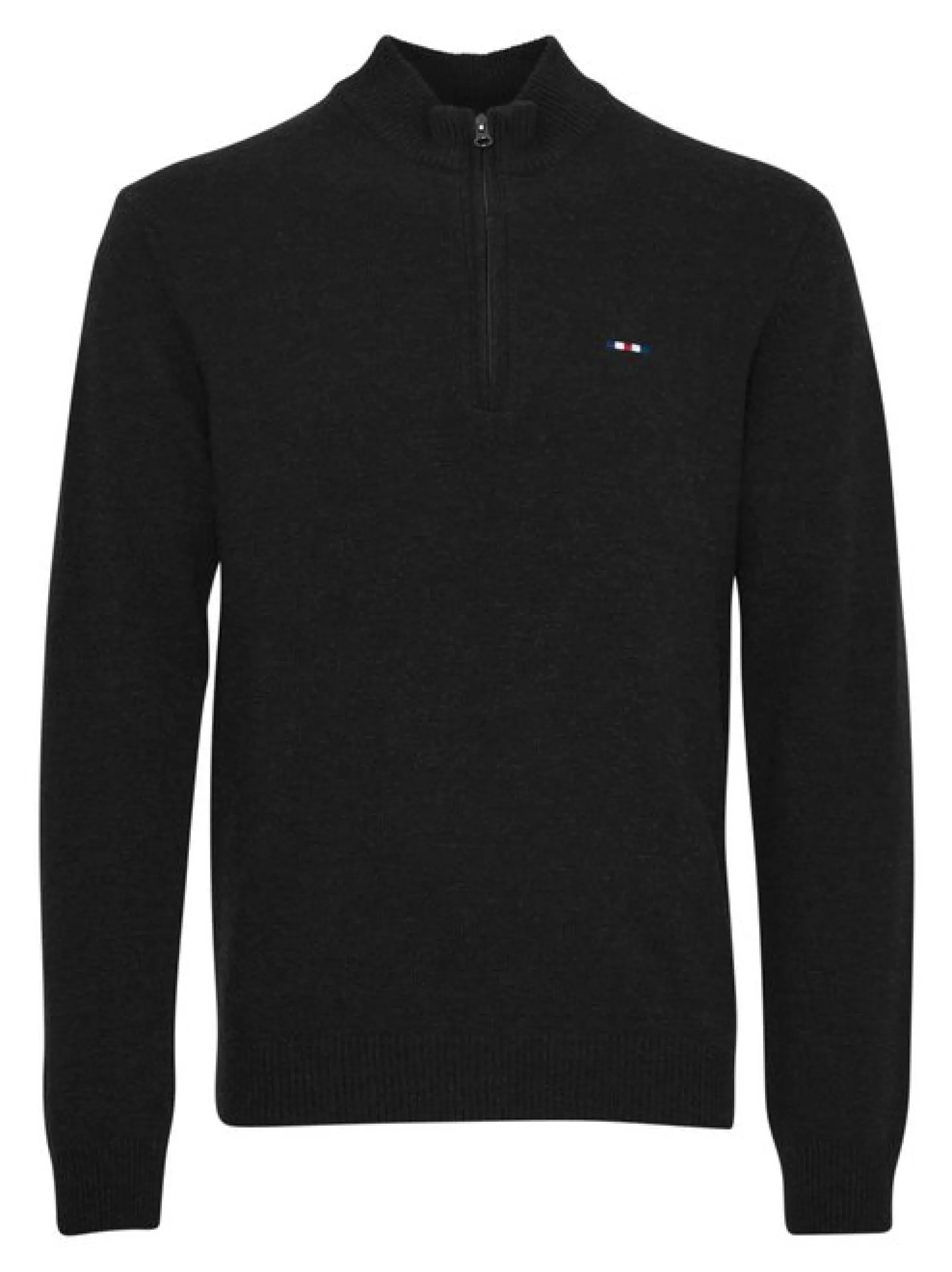 FQ1924 Herren Wollpullover - FQKyle in schwarz