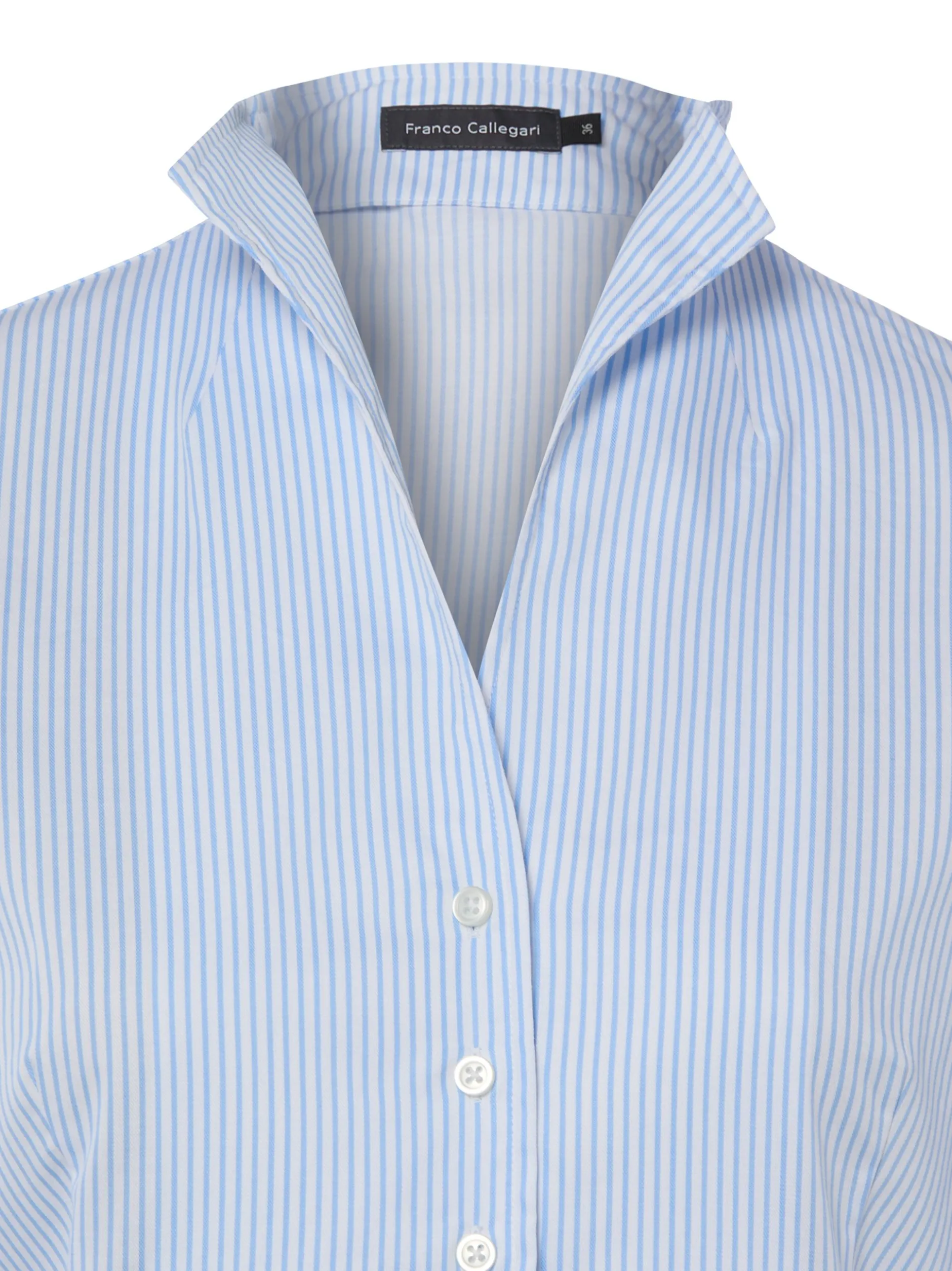 Franco Callegari Damen Bluse in hellblau weiß