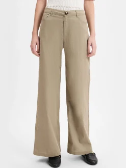 Franco Callegari Damen Hose in taupe - Länge: lang