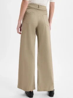 Franco Callegari Damen Hose in taupe - Länge: lang