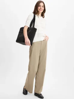 Franco Callegari Damen Hose in taupe - Länge: lang
