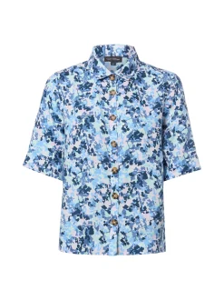 Franco Callegari Damen Leinenbluse in mehrfarbig