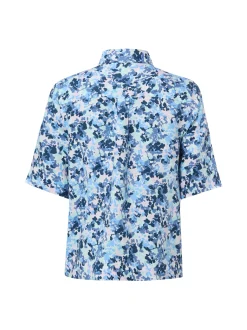 Franco Callegari Damen Leinenbluse in mehrfarbig