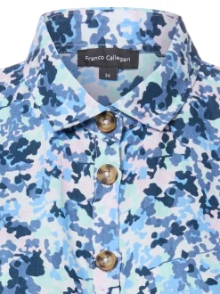 Franco Callegari Damen Leinenbluse in mehrfarbig