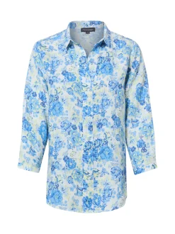 Franco Callegari Damen Leinenbluse in royal