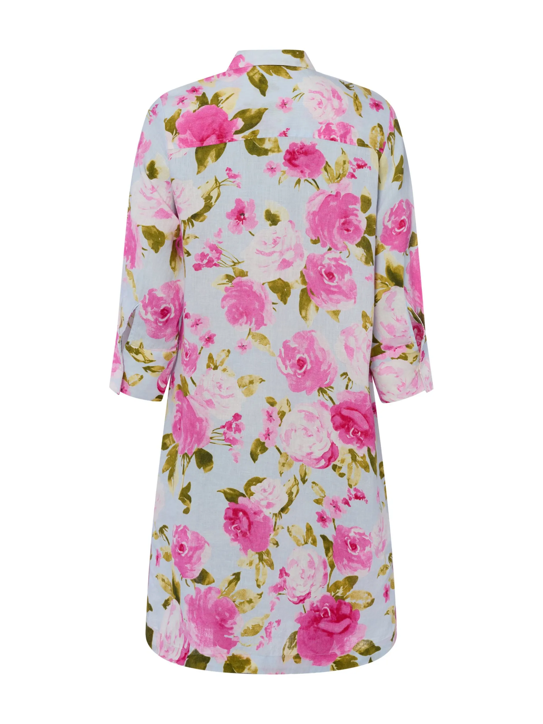 Franco Callegari Damen Leinenkleid in rosa pink
