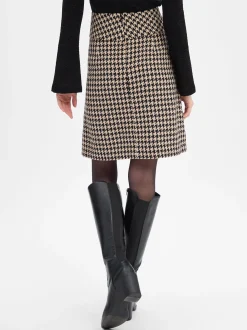 Franco Callegari Damen Minirock in schwarz beige
