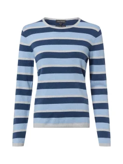 Franco Callegari Damen Strickpullover mit Cashmere-Anteil in hellblau indigo