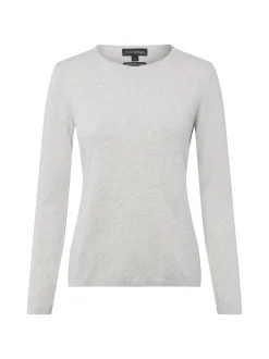 Franco Callegari Damen Strickpullover mit Cashmere-Anteil in hellgrau