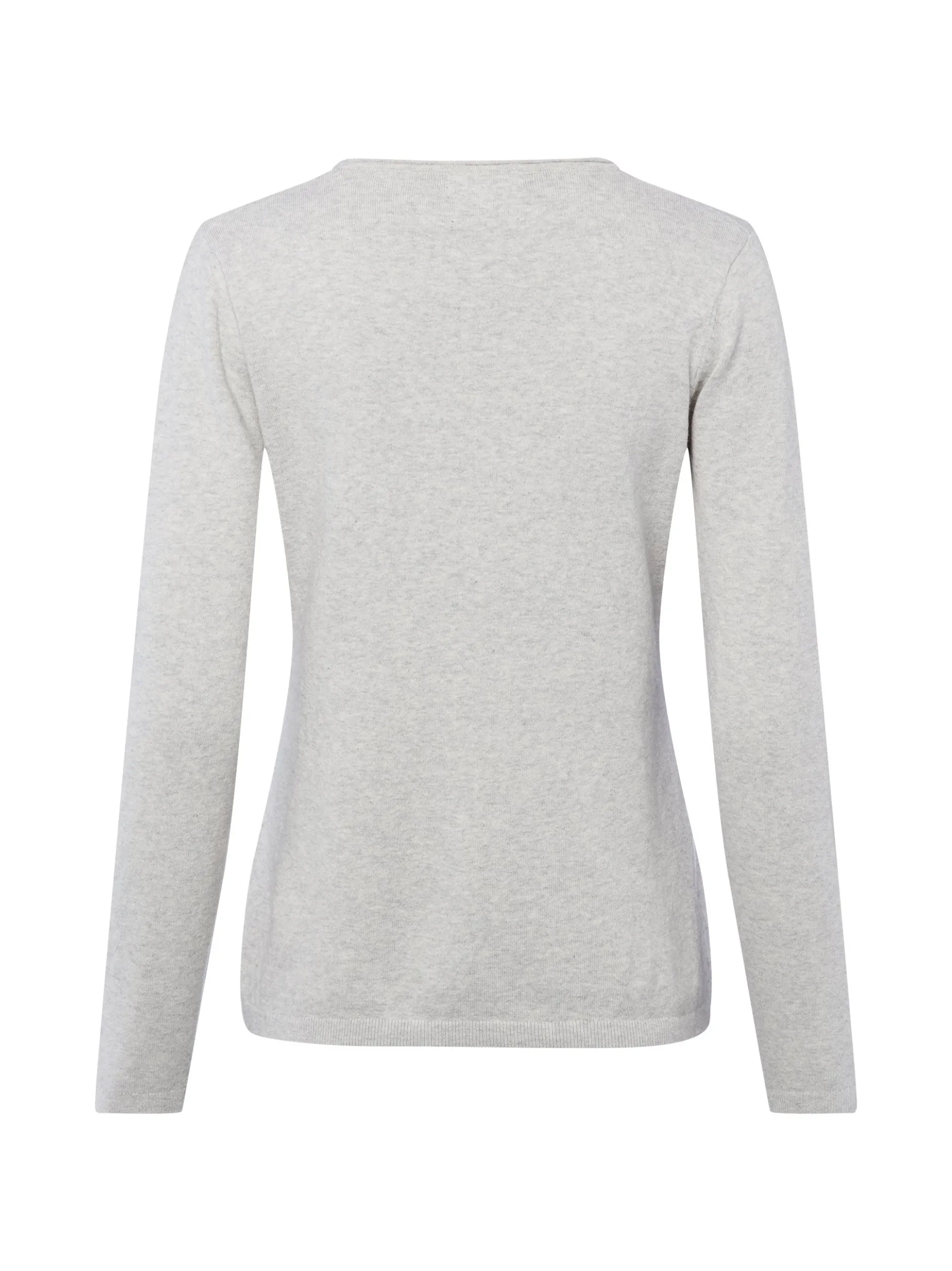 Franco Callegari Damen Strickpullover mit Cashmere-Anteil in hellgrau