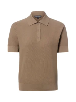Franco Callegari Damen Strick-Poloshirt in taupe
