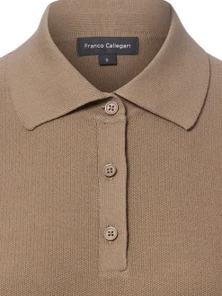 Franco Callegari Damen Strick-Poloshirt in taupe