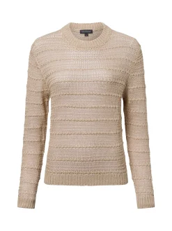 Franco Callegari Damen Strickpullover aus Leinen in beige