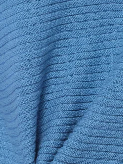Franco Callegari Damen Strickpullover mit Leinen in blau