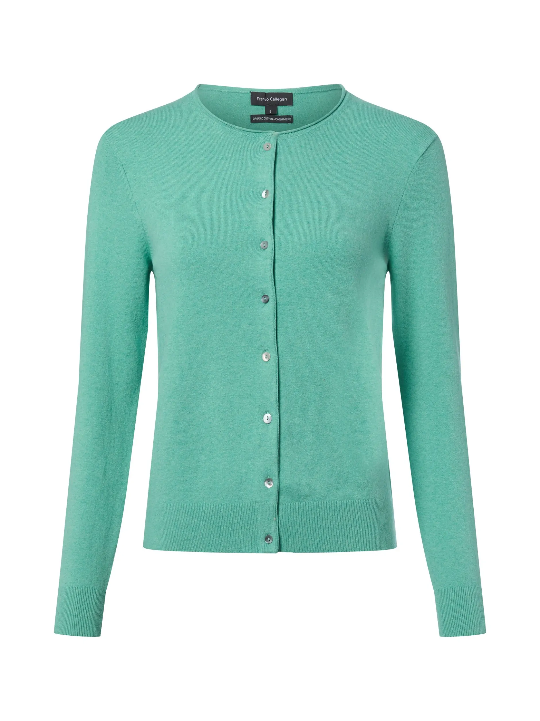 Franco Callegari Damen Strickjacke mit Cashmere-Anteil in smaragd