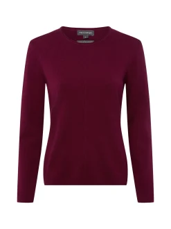 Franco Callegari Damen Strickpullover mit Cashmere-Anteil in aubergine