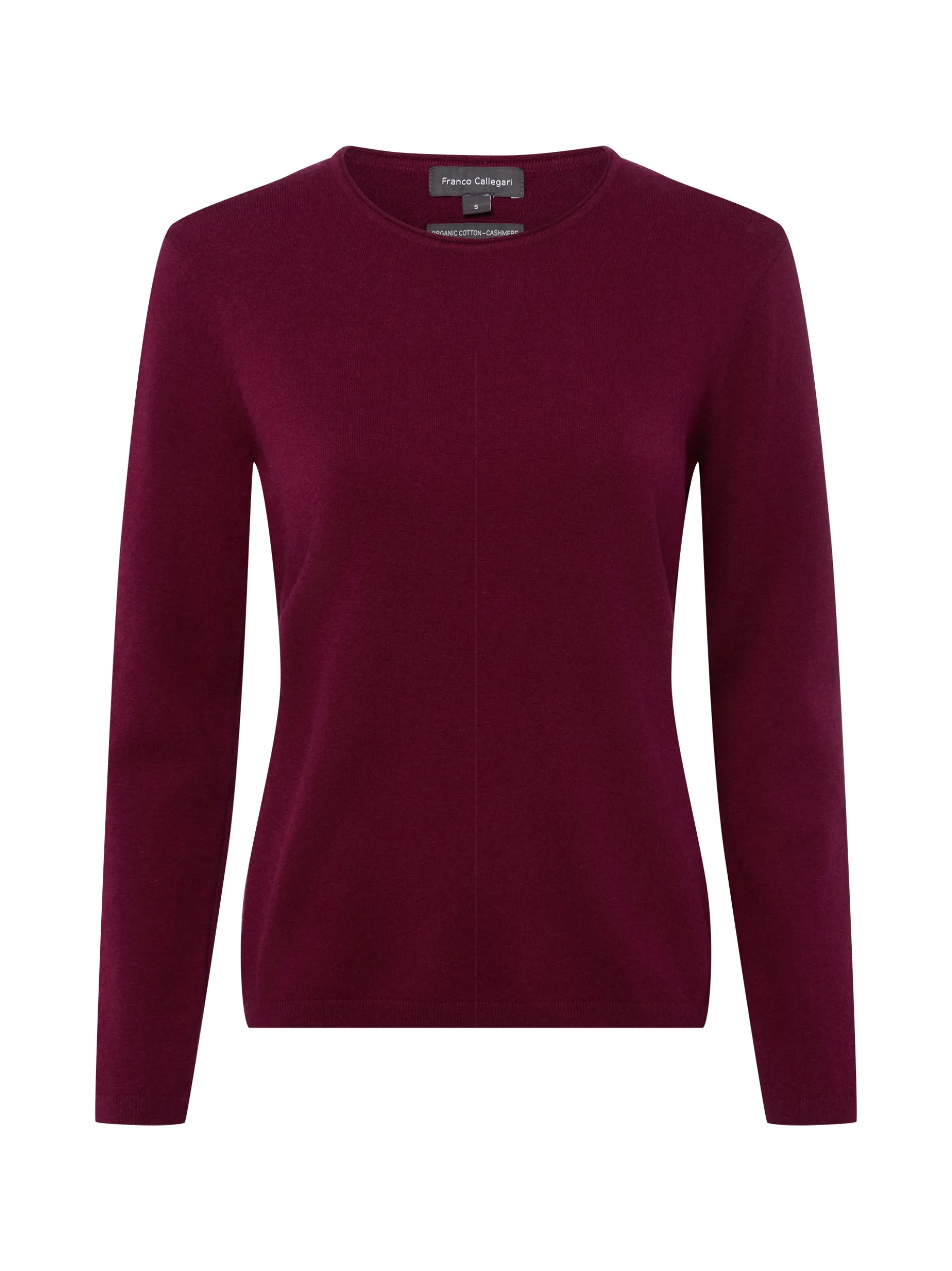 Franco Callegari Damen Strickpullover mit Cashmere-Anteil in aubergine