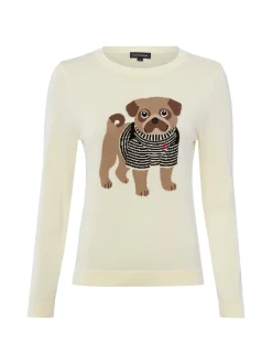Franco Callegari Damen Strickpullover in vanille mehrfarbig