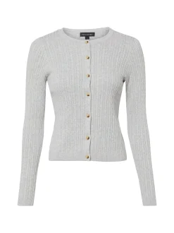 Franco Callegari Damen Strickjacke in hellgrau