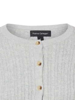 Franco Callegari Damen Strickjacke in hellgrau