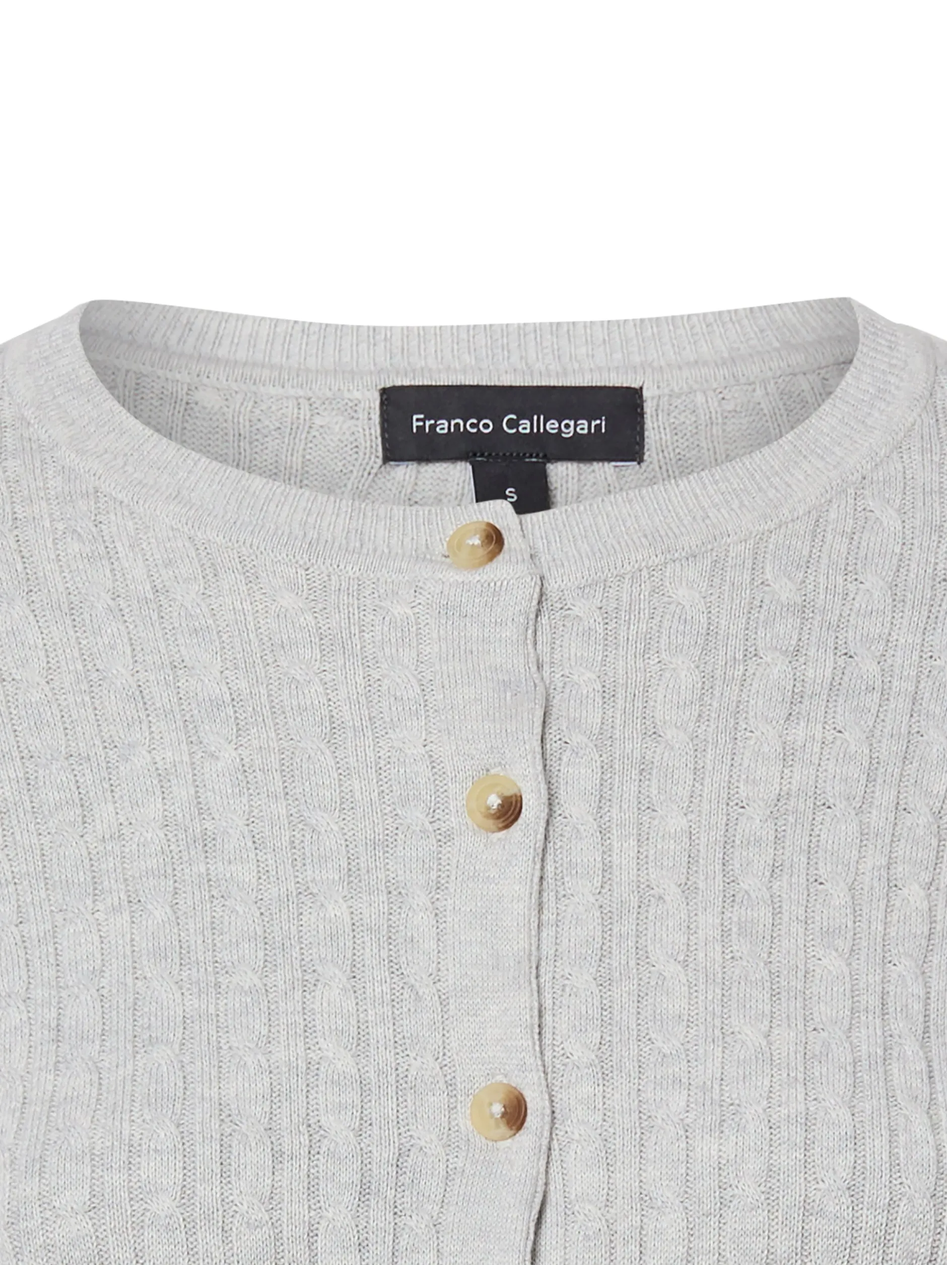Franco Callegari Damen Strickjacke in hellgrau