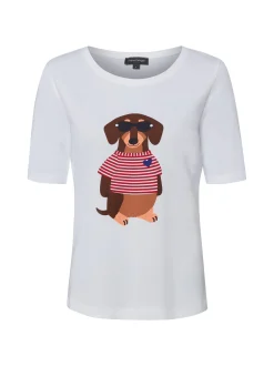 Franco Callegari Damen T-Shirt in weiß mehrfarbig