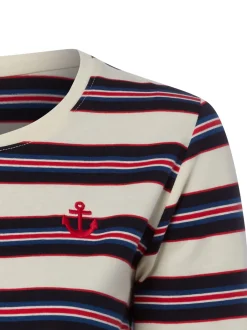 Franco Callegari Damen T-Shirt in marine ecru