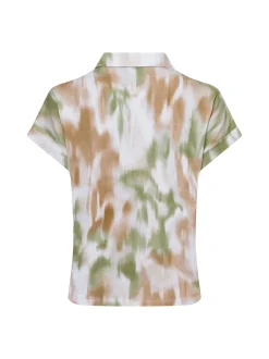 Franco Callegari Damen T-Shirt in camel - Ärmel: kurzarm
