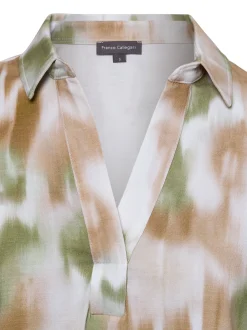 Franco Callegari Damen T-Shirt in camel - Ärmel: kurzarm