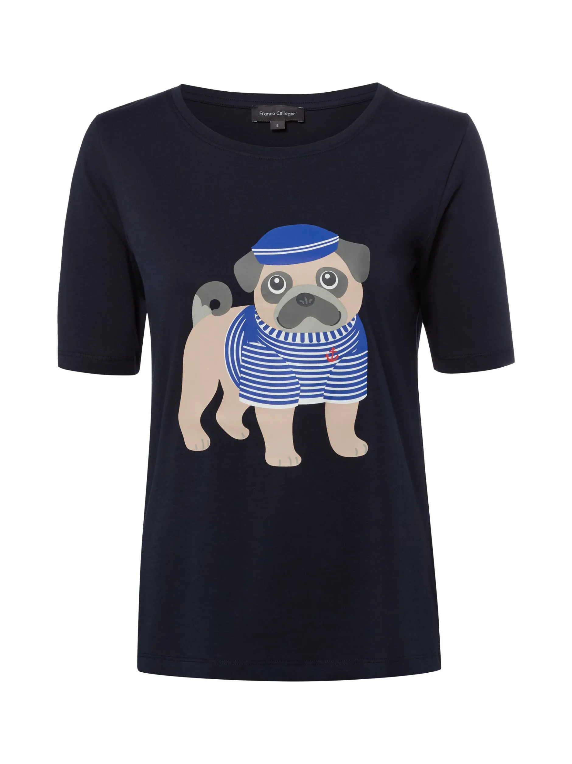 Franco Callegari Damen T-Shirt in marine mehrfarbig
